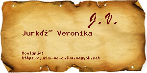 Jurkó Veronika névjegykártya